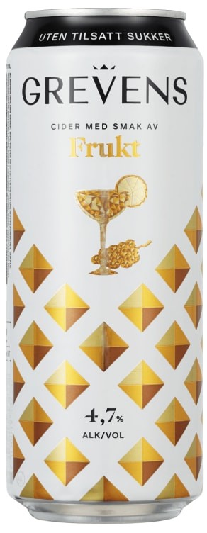 Grevens Cider Fruktsmak u/Sukker 0,5l boks