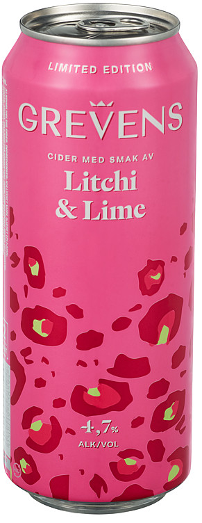Grevens Cider Litchi&Lime 0,5l boks