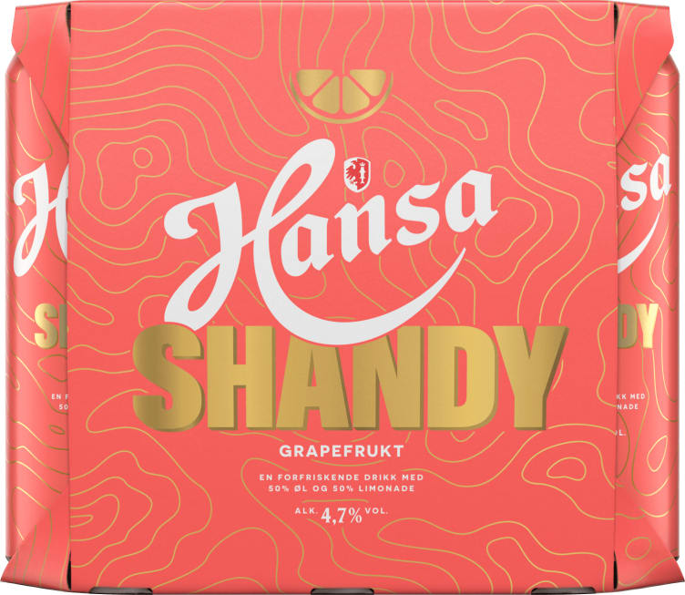 Hansa Shandy Grapefrukt 0,5lx6 boks