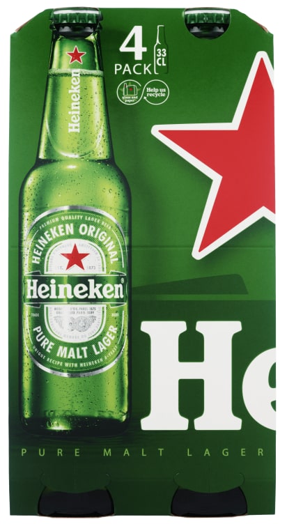 Heineken 0,33lx4 flaske
