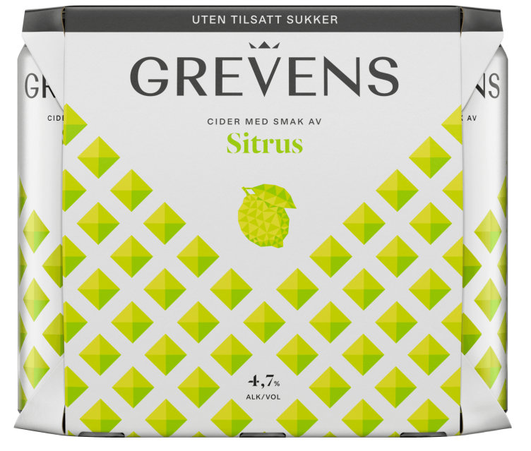Grevens Cider Sitrus 0,5lx6 boks