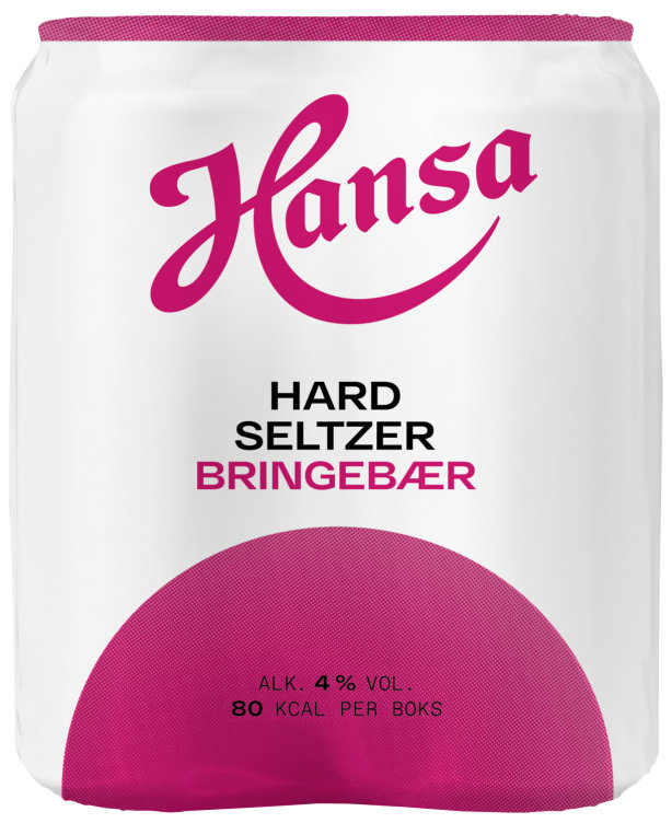 Hansa Hard Seltzer Bringebær 0,33lx4 boks