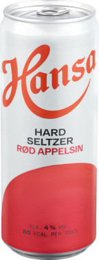 Hansa Hard Seltzer Rød Appelsin 0,33l bx Sleek