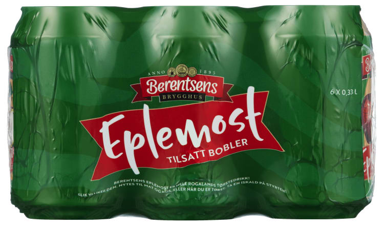 Eplemost 0,33lx6 boks Berentsens