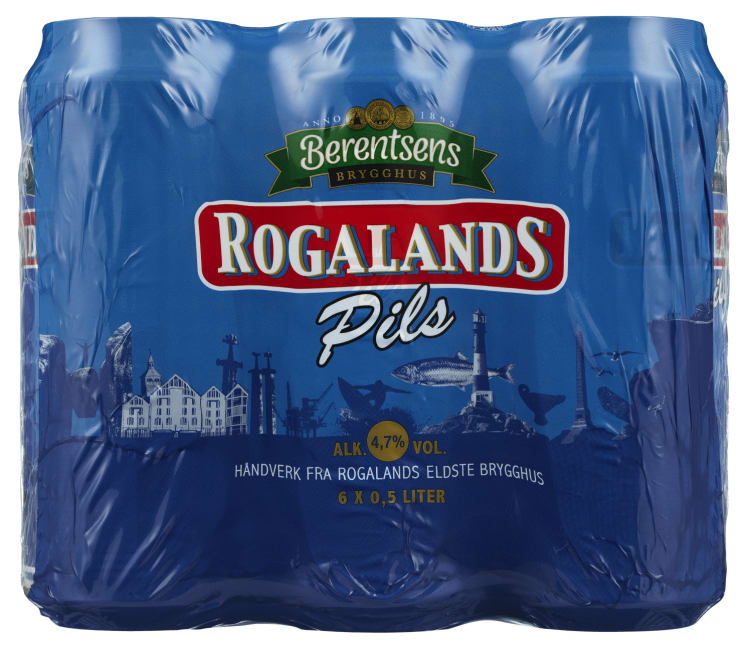 Rogalands Pils 0,5lx6 boks Berentsens