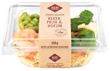 Reker, Pasta, Hoisinsaus 350 g Her!