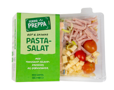 Ferdig Preppa Pastasalat med Ost og Skinke 350g