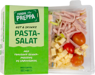 Ferdig Preppa Pastasalat med Ost og Skinke 350g