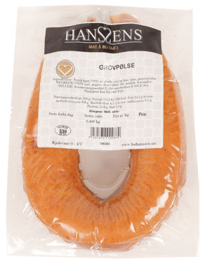 Grovpølse Pk 400g Hanssens
