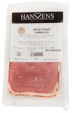 Badsturøkt Lammelår 100g Hanssens