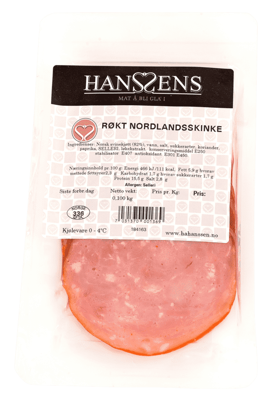Hanssens Nordlandsskinke 100g