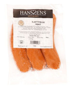 Kjøttpølser Røkt 5pk Hanssens