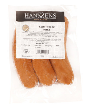 Kjøttpølser Røkt 5pk Hanssens