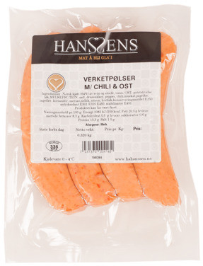 Verketpølse m/ Chili Ost Hanssens