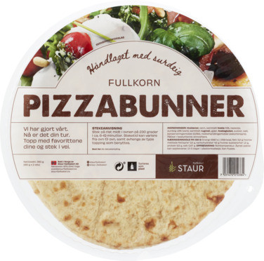 Pizzabunn Fullkorn 2 X 180g