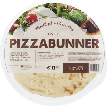 Pizzabunn Hvete 2 X 180g Staur