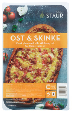 Staur Pizza Ost og Skinke 310g