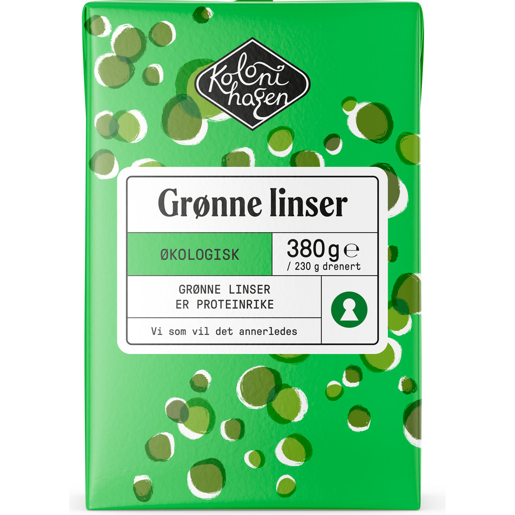 Grønne linser Økologisk 380g Kolonihagen
