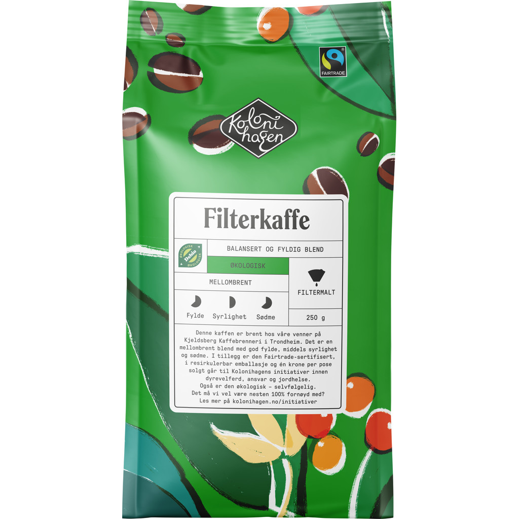Filtermalt kaffe Økologisk 250g Kolonihagen