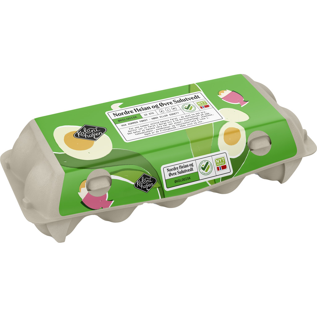 Egg, 10 pakning Økologisk 670g Kolonihagen