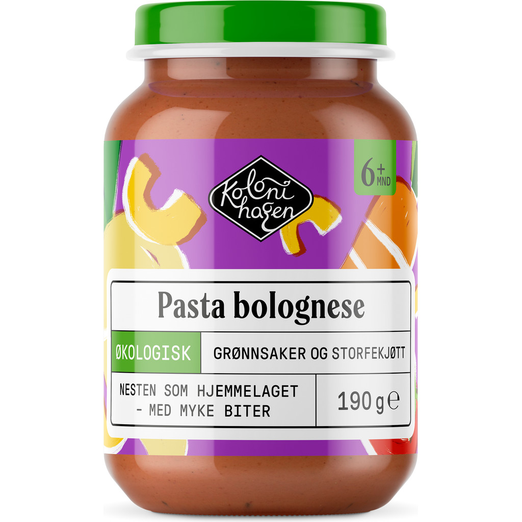 Pasta Bolognese, 6 mnd Økologisk 190g Kolonihagen