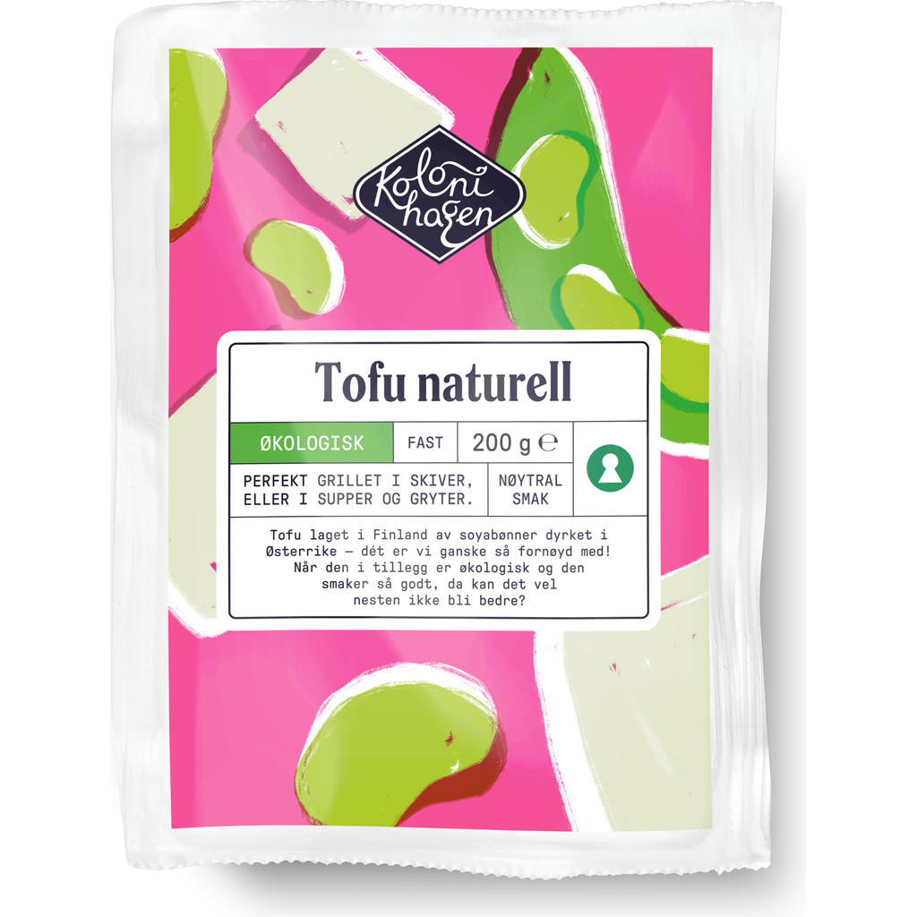 Tofu naturell Økologisk 200g Kolonihagen