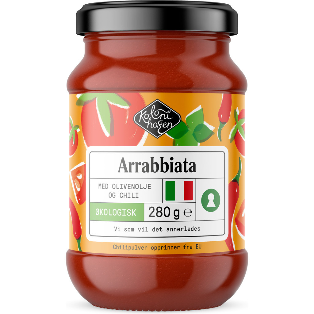 Pastasaus, arrabbiata Økologisk 280g Kolonihagen