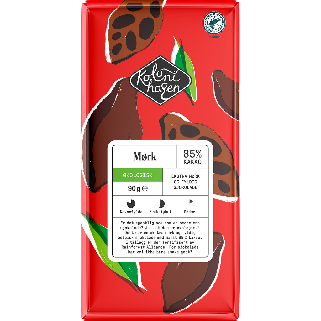 Mørk sjokolade Økologisk 90gr Kolonihagen
