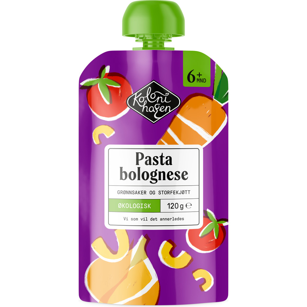 Pasta Bolognese, 6 mnd Økologisk 120g Kolonihagen