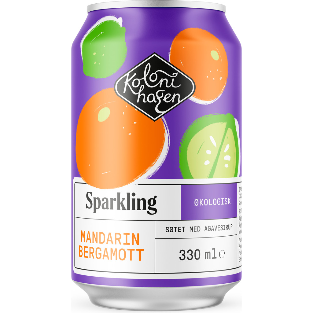 Sparkling mandarin og bergamot Økologisk 330ml Kolonihagen