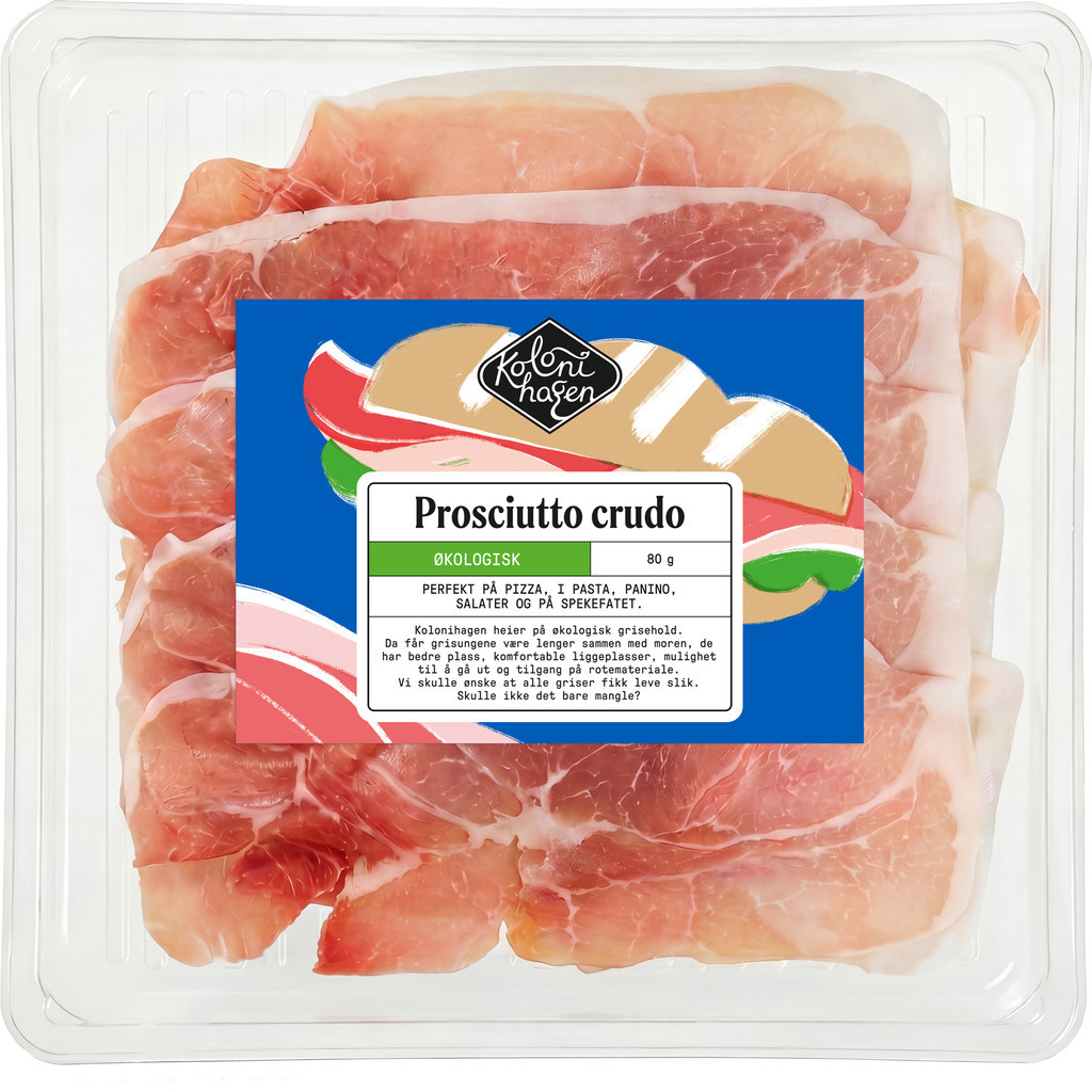 Prosciutto crudo Økologisk 80g Kolonihagen