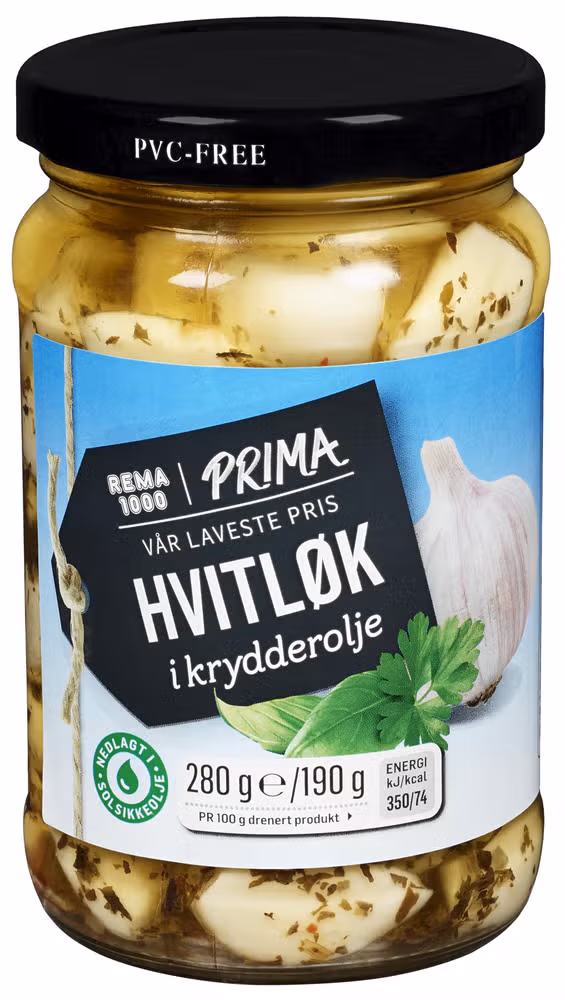 Hvitløk i krydderolje 280 g