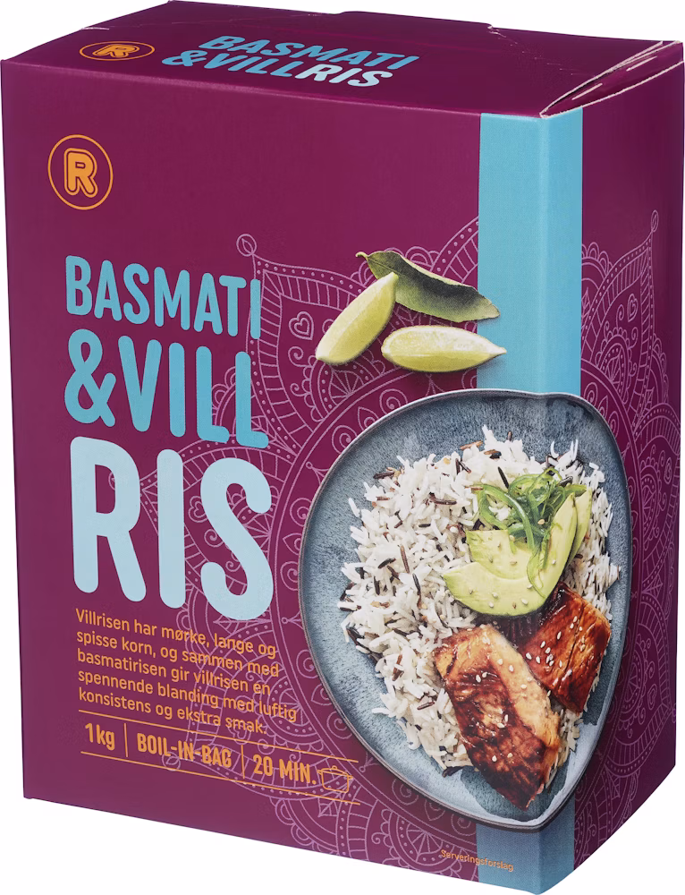 Basmatiris Villris 8 x 125g, Boil-in-bag, 1 kg