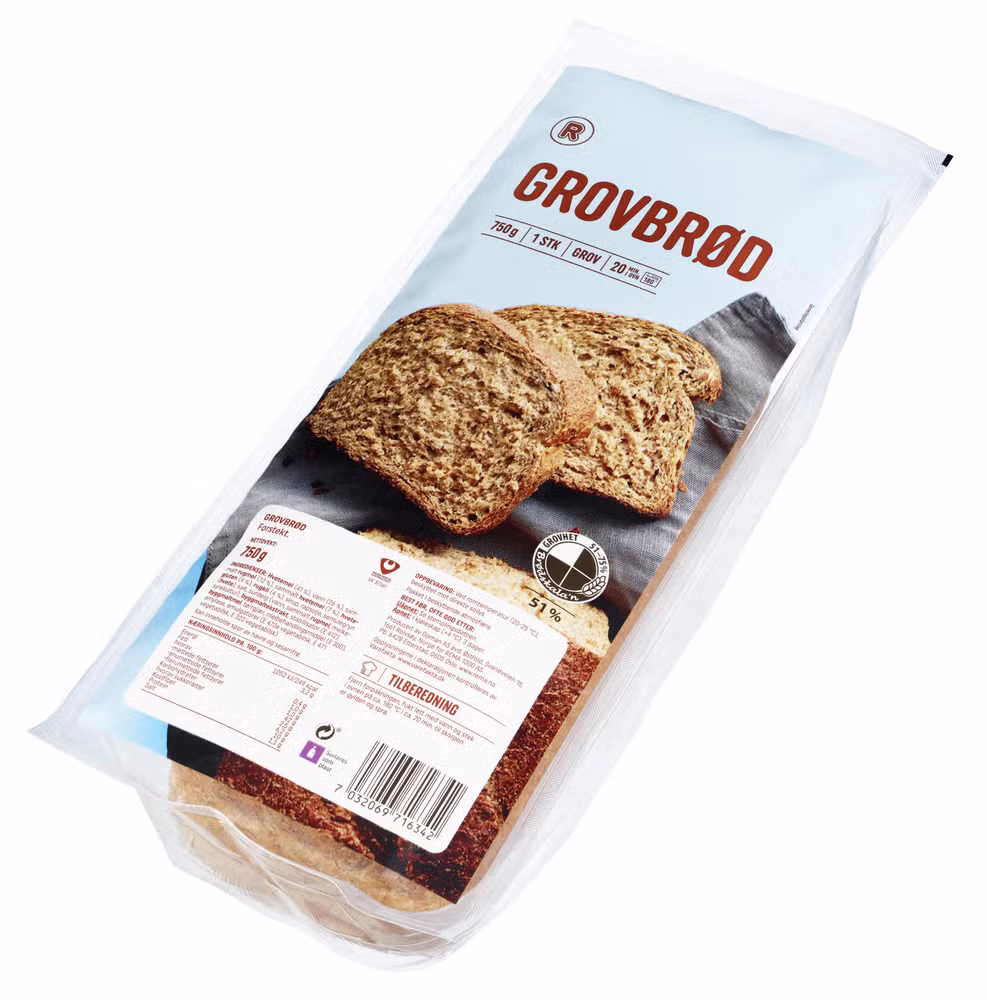 Grovbrød, Lettstekt 750 g