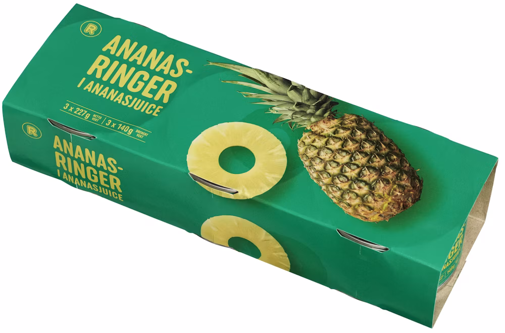 Ananas i skiver 3-pk 681 g