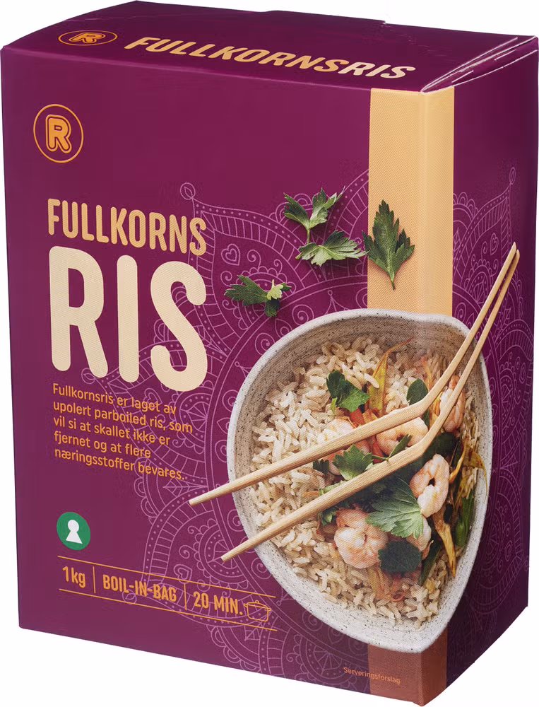 Fullkornsris Boil-in-bag 8x125g, 1 kg