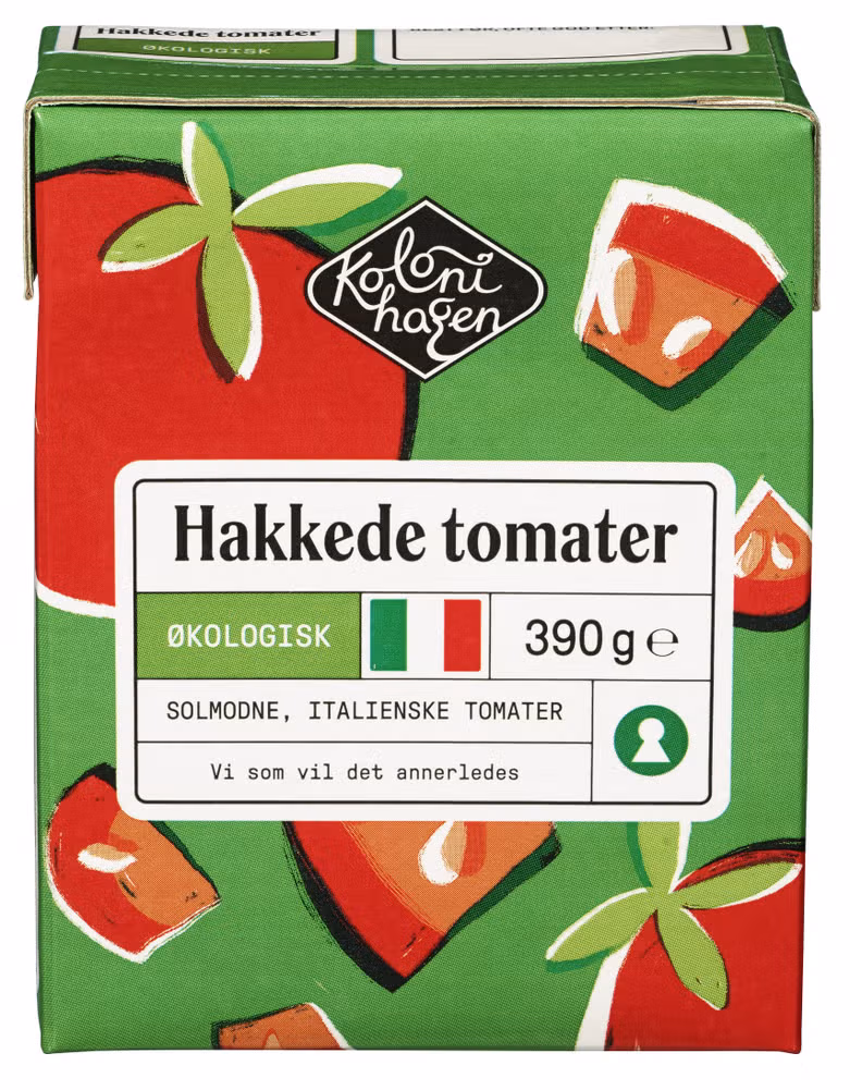 Hakkede tomater Økologisk, 390 g
