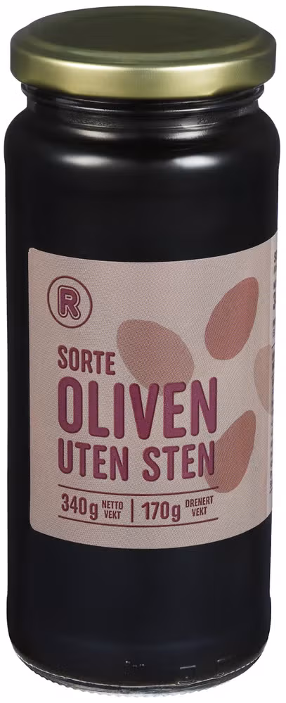 Sorte oliven Uten sten, 340 g