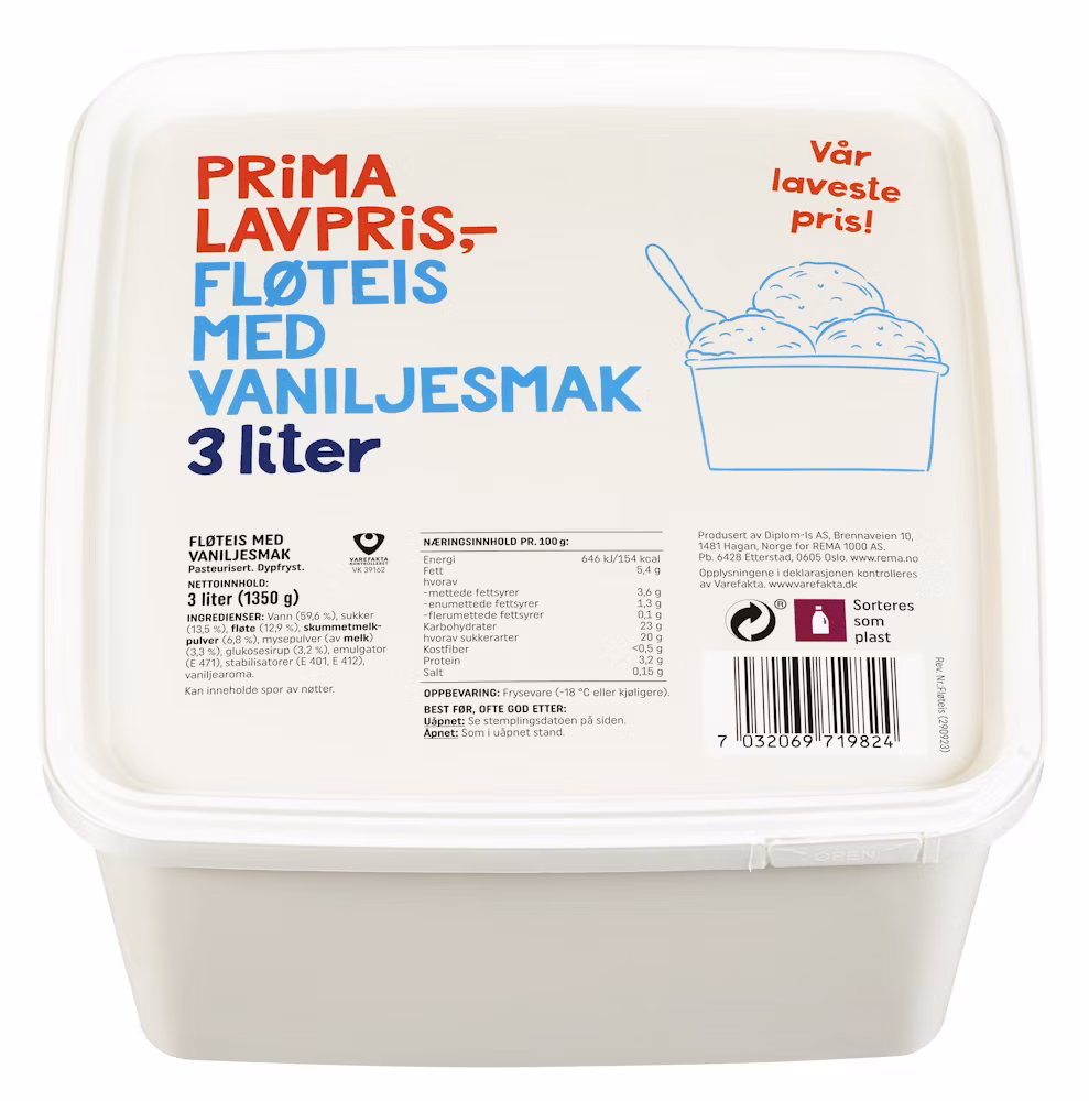 Prima Fløteis 3 l