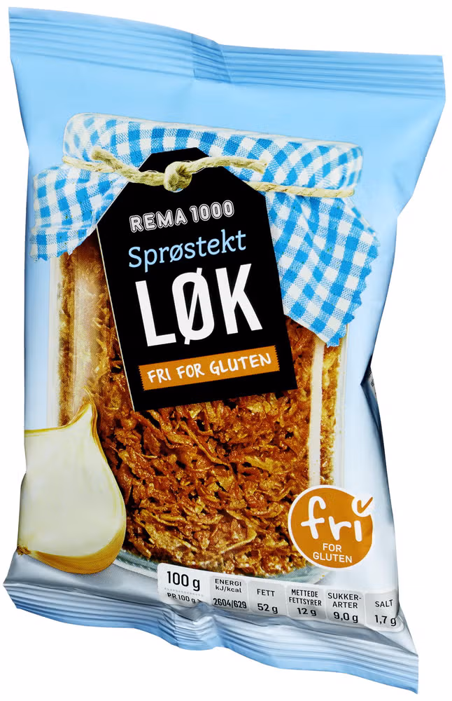 Sprøstekt løk Glutenfri, 100 g