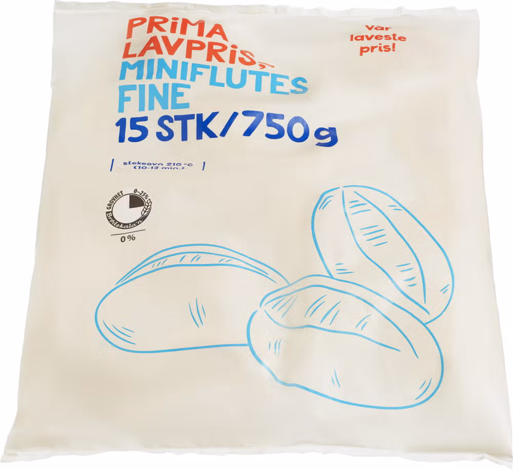 Miniflutes Fine 15 stk, 750 g