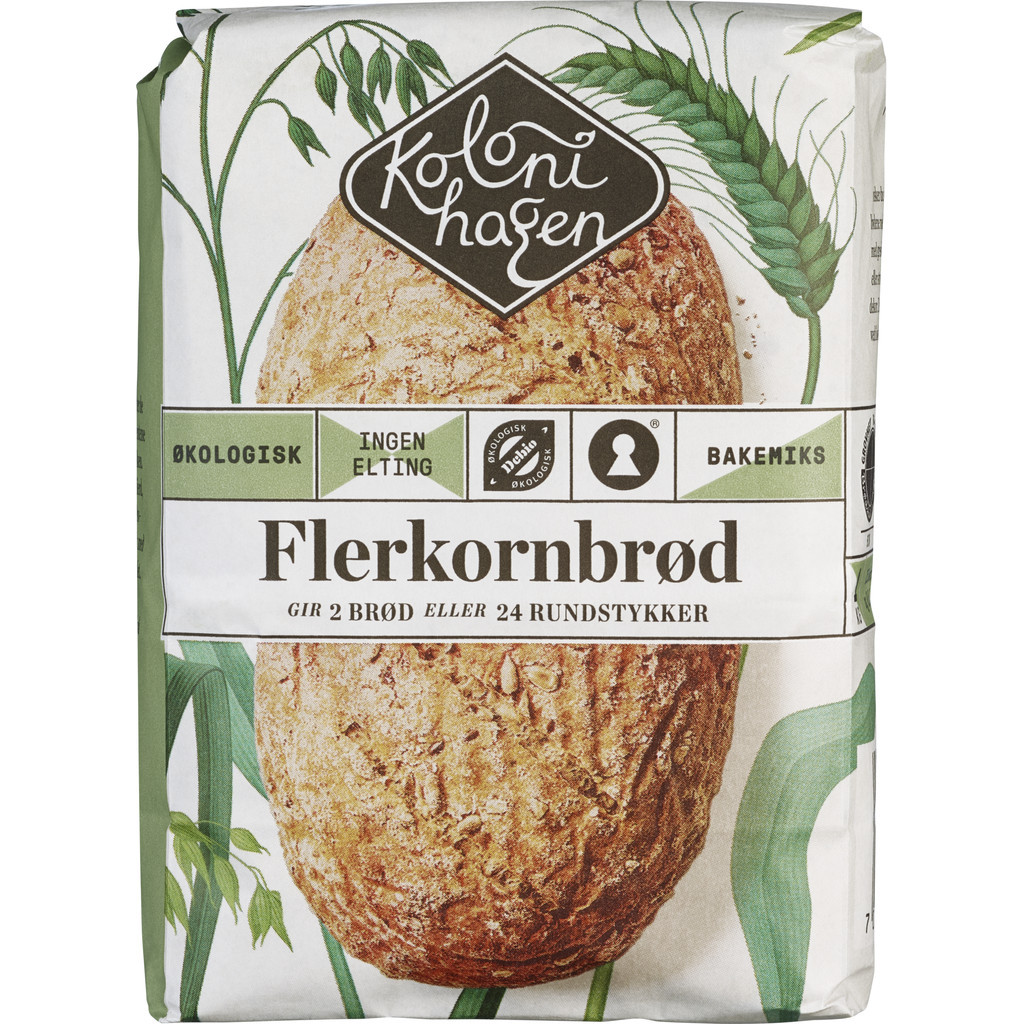 Flerkornbrød bakemiks Økologisk 1kg Kolonihagen