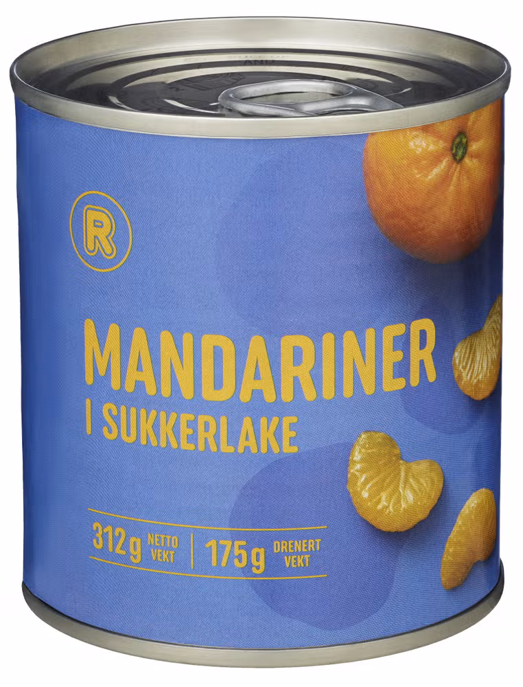 Mandariner i sukkerlake 312 g