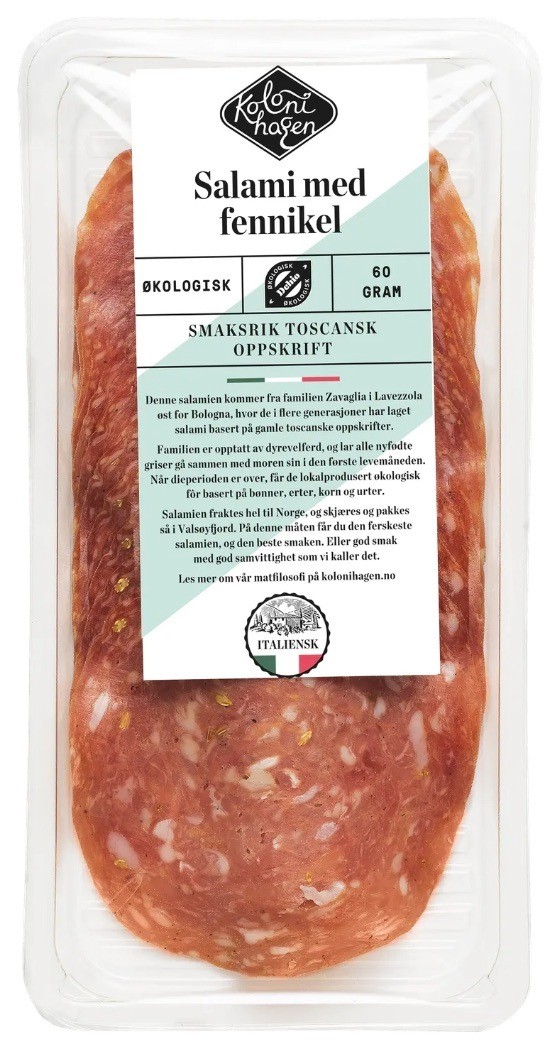 Salami med Fennikel 60g Kolonihagen