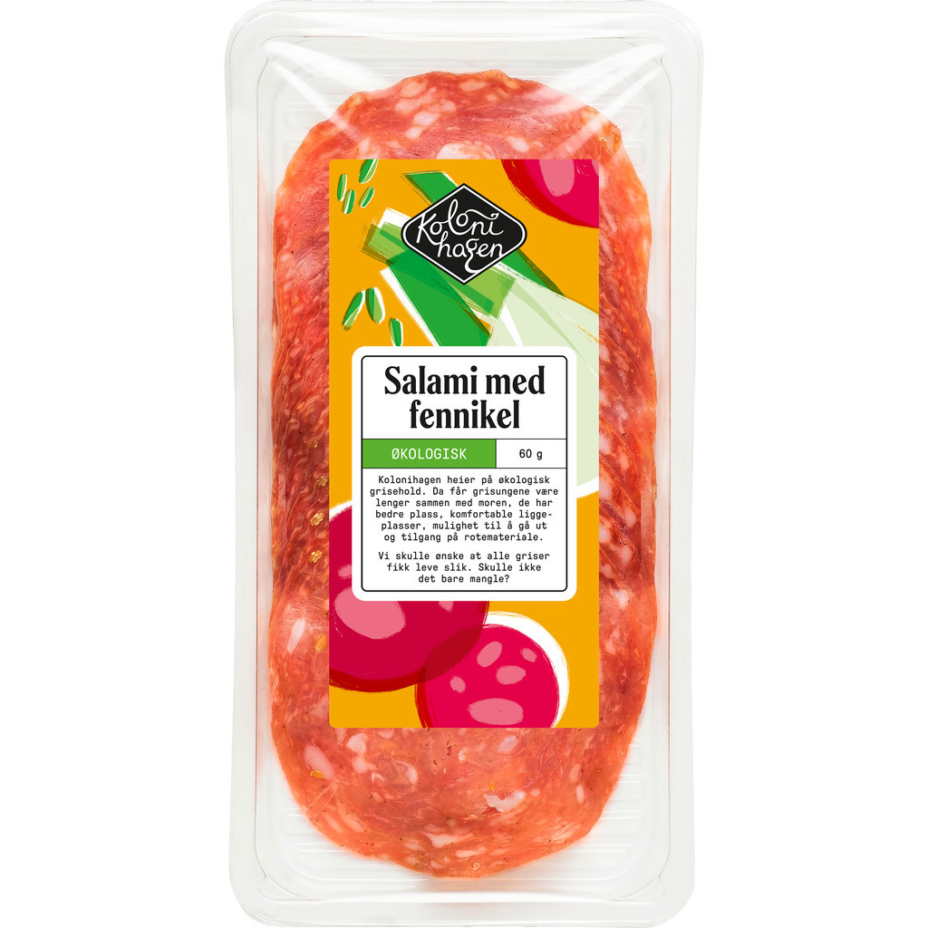 Salami med fennikel Økologisk 60g Kolonihagen