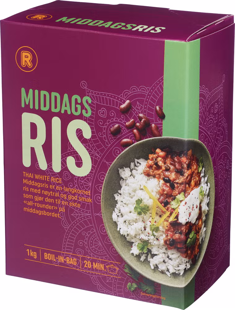 Middagsris Boil In Bag 8x125g, 1 kg
