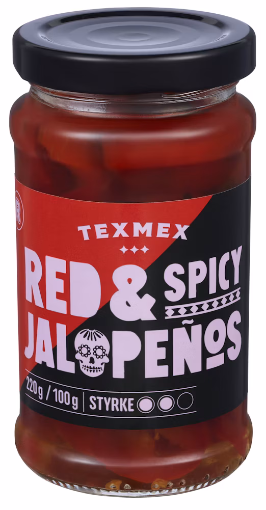 Jalapeños Rød i Skiver Taste Lab, 220 g