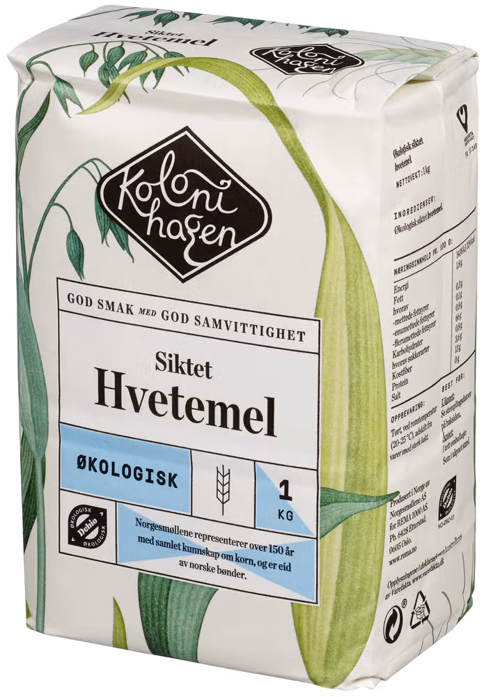 Siktet hvetemel Økologisk, 1 kg