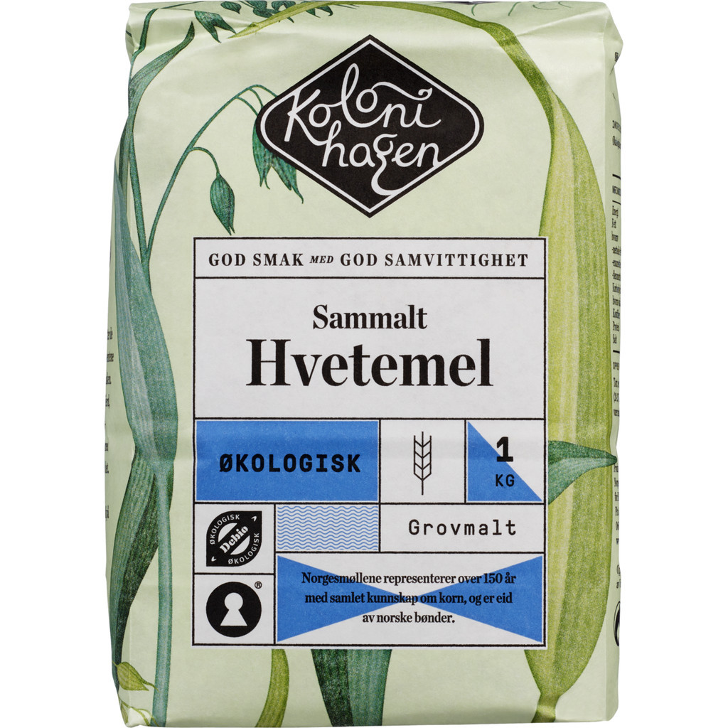 Sammalt hvetemel Økologisk 1kg Kolonihagen
