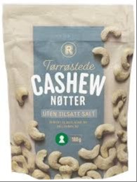 Cashewnøtter u/Salt 180g Rema 1000